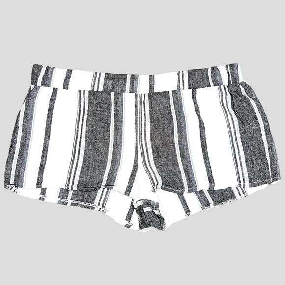 Workshop Republic Clothing Pants - Workshop Republic Clothing Linen Shorts Size Large